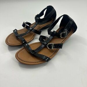 Euro Sofft Black Strappy Sandals size 8m